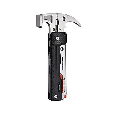 ROXON 16 in One Tools Camping Hammer Multitool with flint stone,  replaceable cutter, Best Camping Accessories with plier, knife, bottle  opener, saw