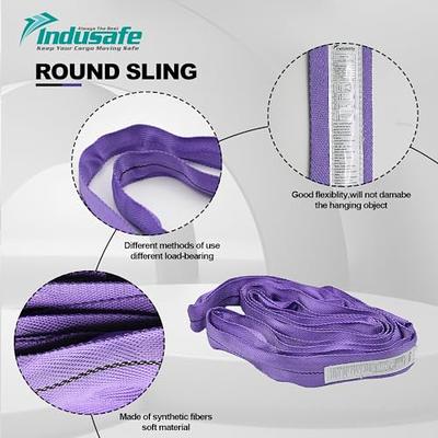 5 Tonne Lifting Strap Double Polyester Webbing Lifting Cargo Sling Strap  Strop Lift Sling Strap Multi-Layer Weaving Lifting Rope Rigging Straps  (Color