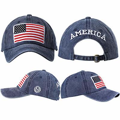 Geyoga 4 Pieces American Flag Baseball Caps USA Flag Tactical Cap