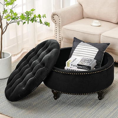 Adeco Footstool Ottoman Faux Leather Foot Rest Stool - Yahoo Shopping