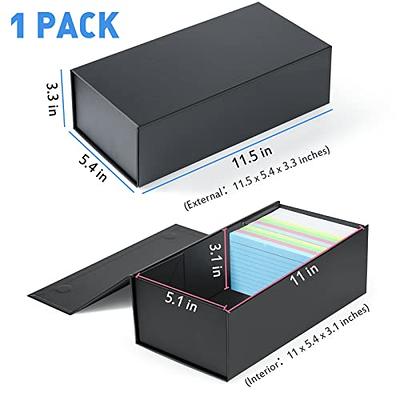 Index Card Holder Notecard Box Recipe Card Box Plastic Storage Organizer  for Filling Index Cards , Note cards , Flashcards, Recipes and