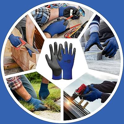 Blue X Large Working Gloves with PU Coating - 3 Pairs of Safety Work Gloves  - Good for Construction, Roofing, Landscaping, Warehouse, Carpenter,  Electric Work - Yahoo Shopping