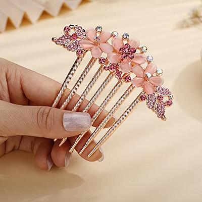 Casdre Pearl Bride Wedding Hair Comb Silver Bridal Side Comb Hair Piece  Wedding Hair Accessories for Women and Girls (A White)
