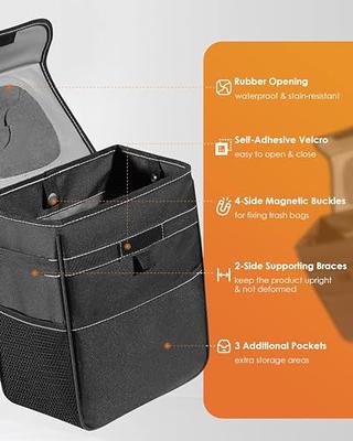 HOTOR Car Trash Can 2.5 Gallon - Handy Tissue Holder, Easy-to-Install