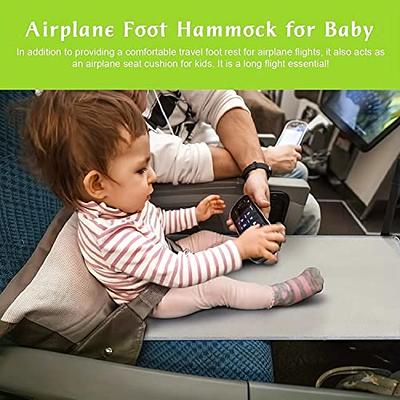 Portable toddler aircraft seat extender children's foot hammock