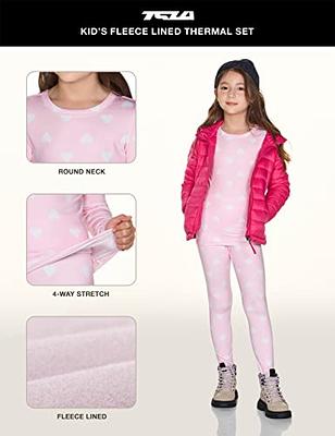 TSLA CLSL Kid's & Boy's and Girl's Thermal Underwear Set, Soft Fleece Lined  Long Johns, Winter Base Layer Top & Bottom, Girl Thermal Set Pink Heart, 12  - Yahoo Shopping