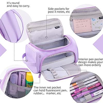 CICIMELON Large Capacity Pen Pencil Case with 4 Compartments Multi