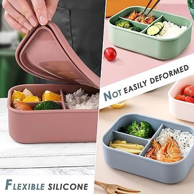 Bento Lunch Box,3 Compartment Meal Prep Lunch Containers,Leak Proof Bento  Box Adult Lunch Box, Plastic Reusable Food Storage Container With  Lid,Microwave/Freezer/Dishwasher Safe,Lunch Box Bento Box, Kitchen Plastic  Food Container, Home Kitchen