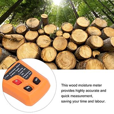 Handheld Wood Moisture Test Meter LCD Moisture Tester for Wood Moisture Detector for Firewood Paper Humidity Measuring, Size: Large, Orange