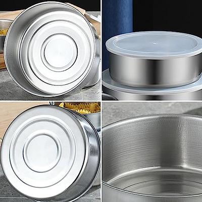 20 PCS Stainless Steel Mixing Bowl Set Nesting Bowls with Colorful Airtight  Lids