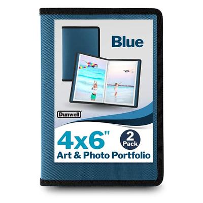 Dunwell Small Photo Album 4x6 (Blue) - 2-Pack 4 x 6 Photo Book