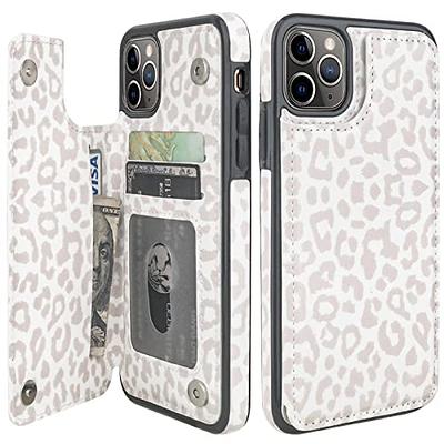 iPhone 11 Wallet Case with Card Holder,OT ONETOP PU Leather Kickstand Card  Slots Case,Double Magnetic Clasp and Durable Shockproof Cover for iPhone 11