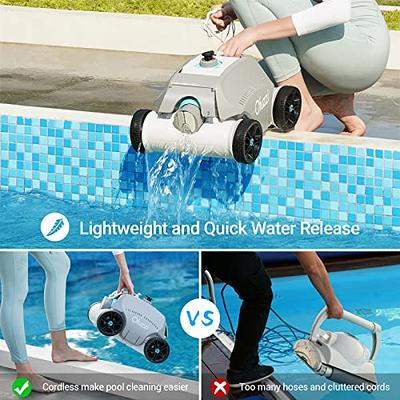 Cordless Robotic Pool Cleaner, Automatic Pool Vacuum with 60-90 Mins  Working Time, Rechargeable Battery, IPX8