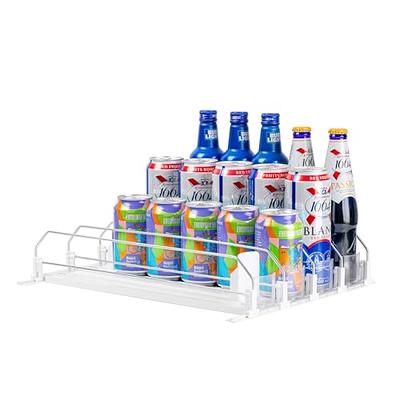 Xicennego 2-Tier Stackable Soda Can Organizer for Refrigerator, Fridge Can  Organizer Dispenser, Beverage Can Holder for Refrigerator, Pantry, Cupboard