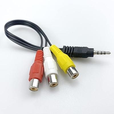 3.5MM to 3 RCA Cable Video Component AV Adapter Cable for TCL TV