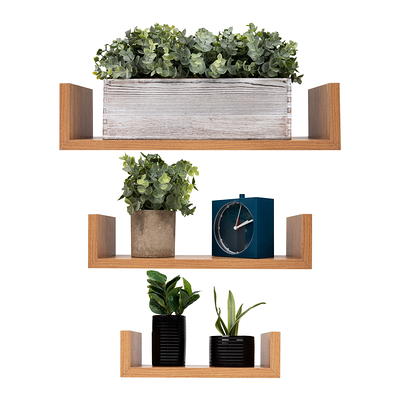 Floating Shelves Black, Wall Shelves with Invisible Brackets for