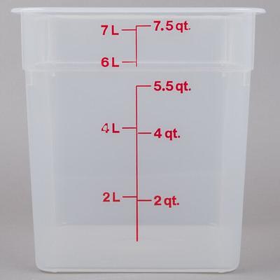 Cambro RFS6PP190 6 Qt. Translucent Round Storage Container