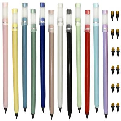 Reusable Inkless Pencil, with Eraser, Erasable Pens, for Student Artist  Writing Drawing, Dark Orange, 141x13.6mm