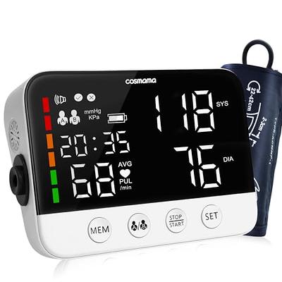 Blood Pressure Cuff Upper Arm, Tovendor Accurate Digital BP Monitor with  Adjustable 8.7-16.5 inch Cuff for Home Use, Automatic Blood Pressure  Machine with Pulse Rate, 2*90 Sets Memory, 4*AAA Batteries 
