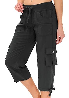 MakeMeChic Women's Casual High Waisted Hiking Jogger Cargo Pants