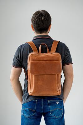 Laptop Backpack, Cognac