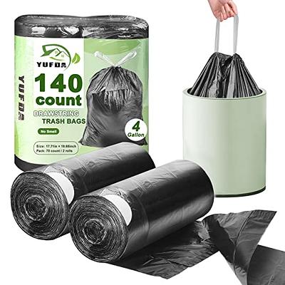 2 Gallon Trash Bags, AYOTEE Biodegradable Strong Drawstring 2.6