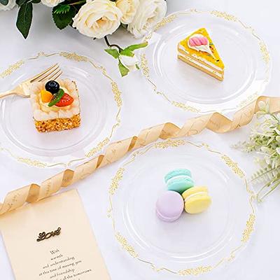 Aya's 60 Silver Plastic Plates Disposable Heavy Duty Premium Plastic  Plates, 30 Plastic Dinner Plates + 30 Dessert Appetizer Plates for  Weddings