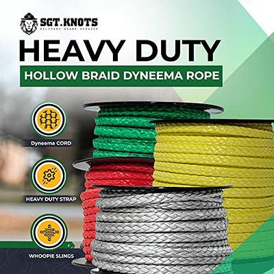 SGT KNOTS Hollow Braid HMPE Rope for Arborists, Boating, Camping, Crafting,  Cord, Indoor and Outdoor, Lifting Slings and More (1/4, 25ft, Green) -  Yahoo Shopping
