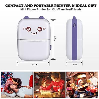 Memoking T02 Mini Portable Printer Pocket Printer, Bluetooth Photo Picture  Print