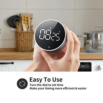 Digital Kitchen Timer Magnetic LED Kids Classroom Countdown