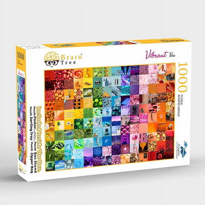 Brain Tree - Vibrant Tiles 1000 Piece Puzzles for for Adults And Kids 12+  Unique Puzzles