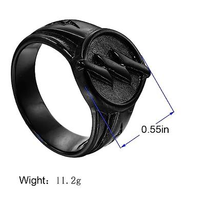 Karatcart Lord of The Rings 100% Stainless Steel Black Ring for Boys and Men  - Karat Cart