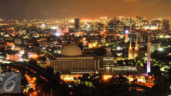 Paling Keren 30 Foto Pemandangan  Kota  Jakarta  Malam Hari 