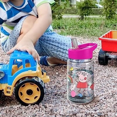 Simple Modern Peppa Pig Kids Water Bottle with Straw Lid | Reusable Insulated Stainless Steel Cup for School | Summit Collection | 14oz, Peppa Pig