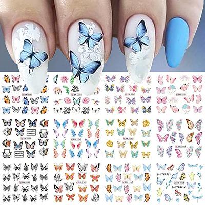 Airbrush Nail Art Stencils Heart Number Butterfly Self-Adhesive