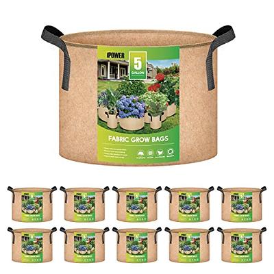 NUNET 7 Gallon Potato Grow Bags w. Double-Sided Straps, Gloves w. Claw –