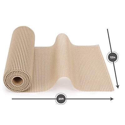 Drawer Liner Non Adhesive Kitchen Shelf Liner, Non Slip Mat Cabinet Grip  Liner 12 in. x 20 ft. (Beige)