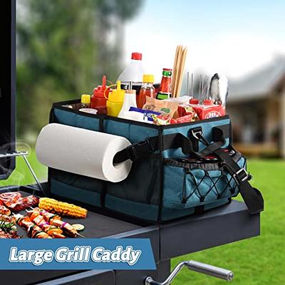 Large Grill Utensil Caddy, Picnic Condiment Caddy, BBQ Organizer