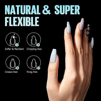 Gel X Tips Nail Extension System Full Cover Pre-shaped Coffin Long False  Tip