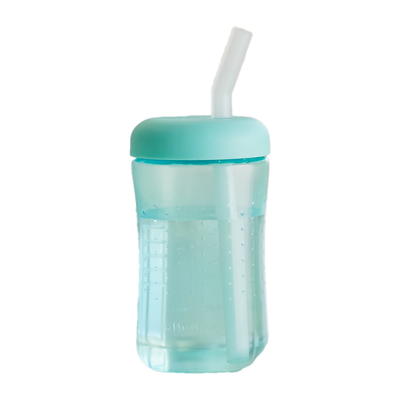 The First Years GreenGrown Reusable Spill-Proof Straw Toddler Cups -  Purple/Teal - 3pk/10oz