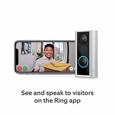 Ring Video Doorbell, Satin Nickel with All-new Ring Indoor Cam, White