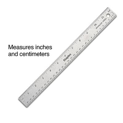 HARFINGTON 2pcs Stainless Steel Ruler 8 Inch 20cm & 12 Inch 30cm Metric  English Ruler with Conversion Table Metal Ruler Straight Edge Millimeter  Ruler