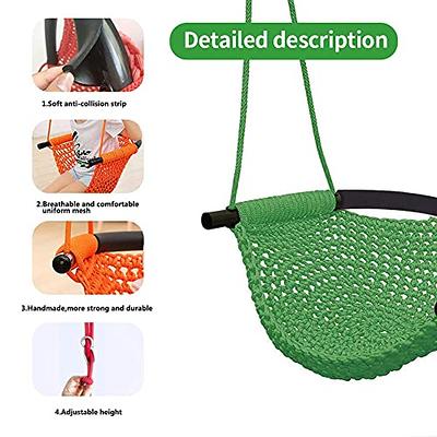 ROPECUBE Hand-Knitting Toddler Swing, Swing Seat for Kids with