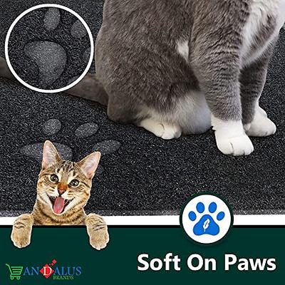 The Original Gorilla Grip 100% Waterproof Cat Litter Box Trapping Mat  35x23, Easy Clean, Textured Backing, Traps Mess for Cleaner Floors, Less  Waste