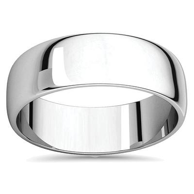 Zales Men's 6.0mm Polished Comfort Fit Wedding Band in Sterling Silver