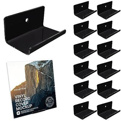 AAiphuwew 12 Pack Black Vinyl Record Holder Wall Mount, Invisible Floating  Acrylic Album Record Holder for Displaying Daily LP Listening - Yahoo  Shopping