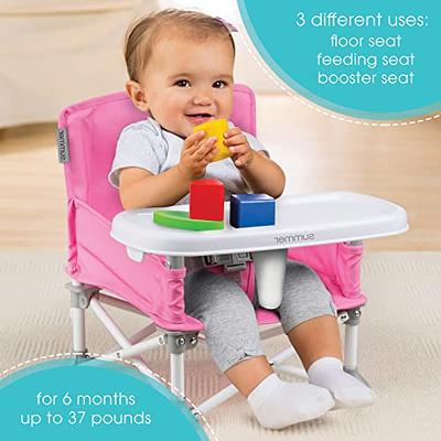 Baby Travel Booster Seat with Double Tray, BabyBond Upgraded Toddler  Portable Baby Chair, Booster Seat for Dining Table, Stable and Foldable  Booster