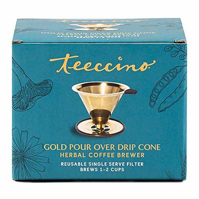Teeccino Pour Over Coffee Maker with Herbal Coffee Sampler - French Roast &  Mocha - 2x30g trial size samples with Filterless Coffee Dripper,  Plastic-Free Coffee Maker, Make Like a Barista! - Yahoo Shopping