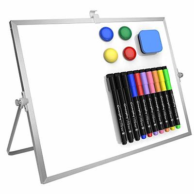 GMAOPHY Dry Erase White Board, 16inX12in Large Magnetic Desktop Whiteboard  with Stand, 10 Markers, 4 Magnets, 1 Eraser, Portable Double-Sided White  Board Easel for Kids Memo to Do List Desk School - Yahoo Shopping