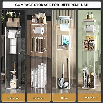 Clear Acrylic Toilet Paper Storage Tower